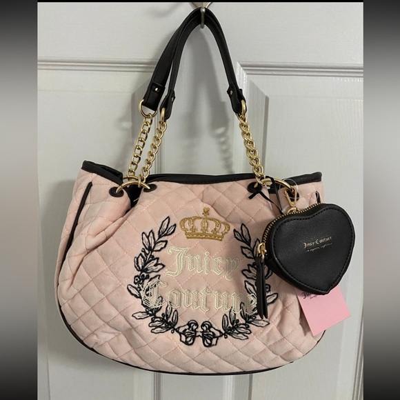 Juicy Couture Royal Moment Satchel Pink Purse Bag